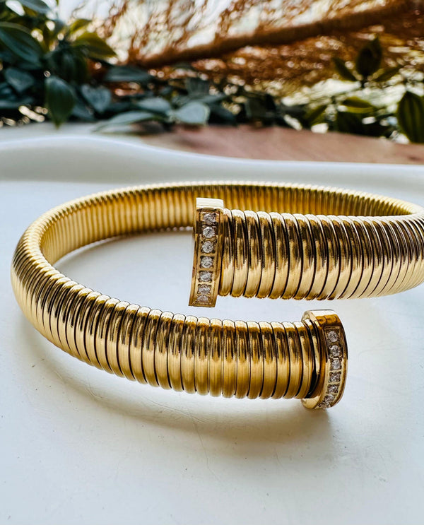 22K gold plated viper zirconia bracelet ELIGIBLE FOR SAME DAY DELIVERY in MUMBAI