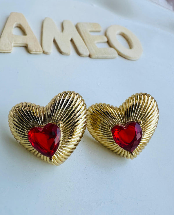 Ruby love earings