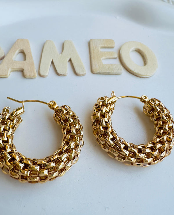 Viral chained hoop earrings