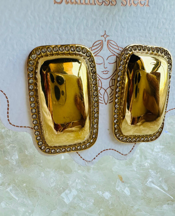 Studded block earrings ELIGIBLE FOR SAME DAY DELIVERY in MUMBAI