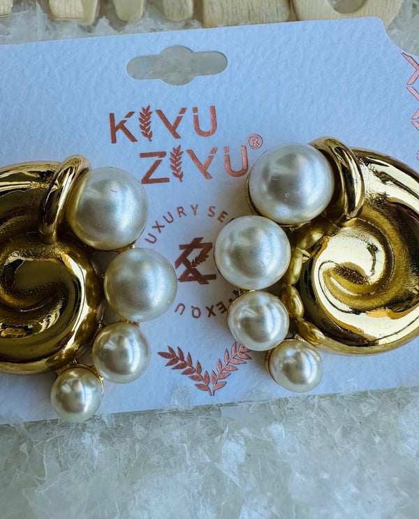 Twirl chunky earrings ELIGIBLE FOR SAME DAY DELIVERY in MUMBAI