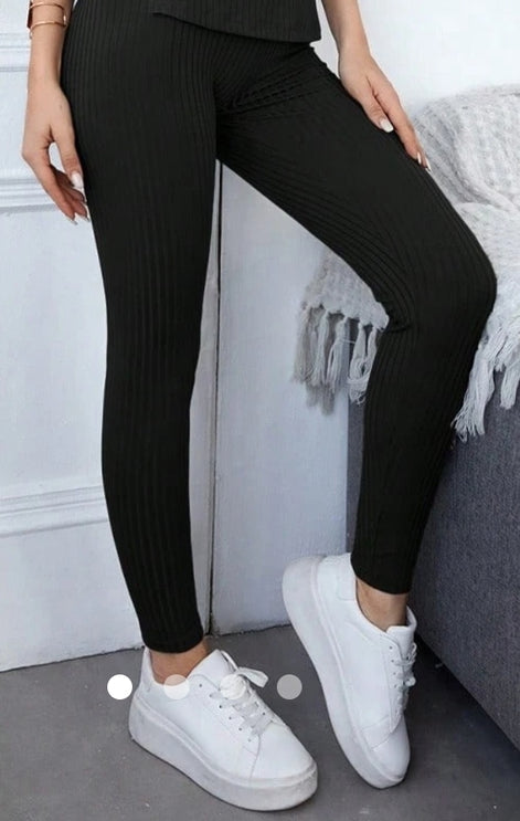 Ribbed skinny leggings