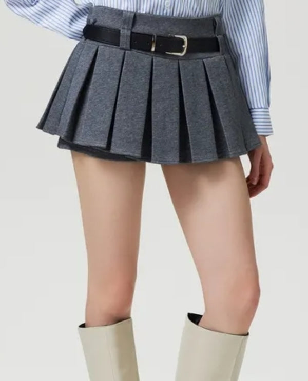 Pleated skort skirt