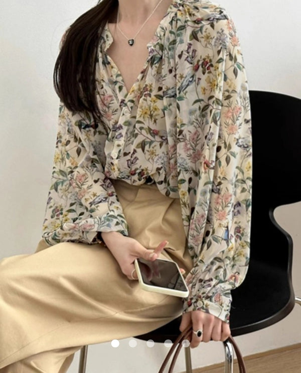 Printed multicolored blouse