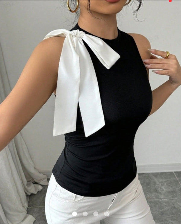 Side tie bow rop